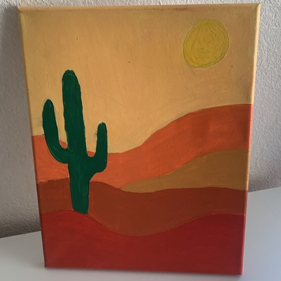 Homemade painting color green,brown dark red - Picture 4 of 8